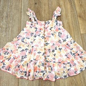 Floral Kids Dress with Ruffle Straps
